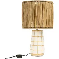 Bazarbizar-b2b De Molokai Tafellamp - Wit Natuurlijk