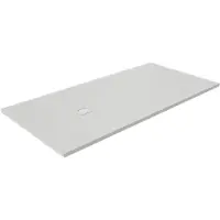 Luca Varess Classy douchebak 180 x 90 cm composietmarmer mat wit rock structuur