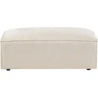 Beliani HELLNAR - Ottomaan - Beige - Fluweel