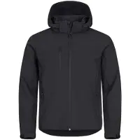 Clique Softshell jas classic met capuchon 4XL / Zwart
