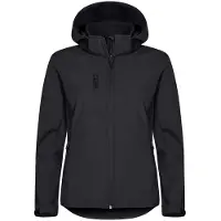 Clique Dames softshell jas Classic met capuchon XS / Zwart