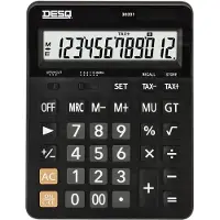 Desq - Bureau Rekenmachine | 12 Cijfers | XLarge | BTW | MU | GT | Bussiness Classy