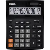 Desq Bureau Rekenmachine groot - 12 Cijfers - XLarge - Dubbel Geheugen - MU - Heavy Duty