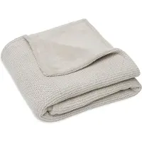 Jollein Baby Deken Wieg 75x100cm Basic Knit - Nougat/Fleece