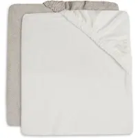 Jollein Aankleedkussenhoes Badstof Ivory/Nougat 2-pack