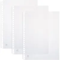 Oxford showtas, A4, uit glasheldere PP, 23-gaatsperforatie, 90 micron, doos van 100 stuks