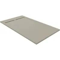Luca Varess Dandy douchebak 160 x 90 cm composietmarmer mat zijdegrijs rock structuur