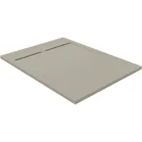 Luca Varess Dandy douchebak 120 x 90 cm composietmarmer mat zijdegrijs rock structuur