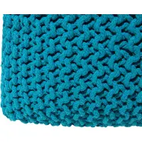 Beliani CONRAD - Poef-Blauw-Katoen