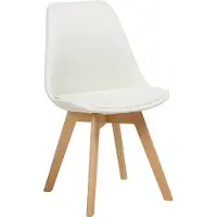 Beliani DAKOTA II - Eetkamerstoel-Wit-Polyester
