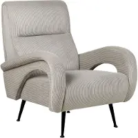 Beliani SVALOV - Fauteuil-Grijs-Corduroy