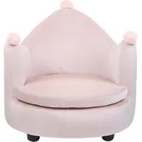 Beliani VEGA - Kinderstoel-Roze-Fluweel