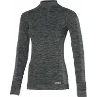 Heatkeeper Thermo ondergoed dames lange mouw - Techno - Warm Thermo shirt hoge hals - Zwart / XL