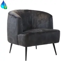 Livin24 Velvet fauteuil Billy antraciet