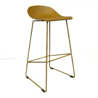 Livin24 Barkruk Ellen geel Scandinavisch design 76 cm