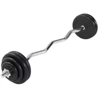 Gorilla Sports EZ-Curlset 35 kg Rubber - 30 mm