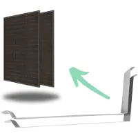 LDY Plat dak frame voor 1 zonnepaneel horizontaal/landscape