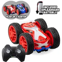 Silverlit RC Mini Flip NEO rood 1:34 - bestuurbare stuntauto - incl. oplaadbare batterij - RC auto