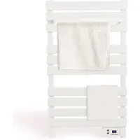 Create - Elektrische handdoekhouder 500W - Wit - Zonder benen - Met legbord 3 spijlen - WARM TOWEL