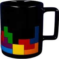 Fizz Creations Tetris - beker & puzzelset - 100 stukjes - zwart