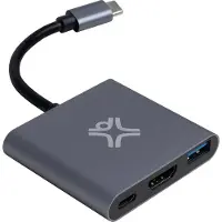 Xtrememac USB-C Hub 3 poorten - USB 3.0 - 4k HDMI - Grijs