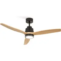 Create - Plafondventilator 40W silent Ø132 cm - Met Verlichting drie temperaturen - Met Wifi - Met Afstandsbediening - 6 Snelheden - Timer - Zomer/Winter functie - Zwart - WIND STYLANCE