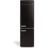 Create - Koelkast met vriezer - Combi koelkast - Capaciteit 244L - 3 verwisselbare planken - ECO Friendly - Zwart - FRIDGE STYLANCE