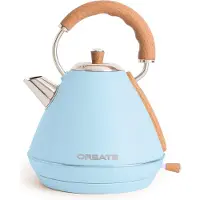 Create Waterkoker Retro - 2200 Watt - 1,7 Liter - RVS - BPA vrij - Elektrisch - Pastelblauw - Kettle Retro L