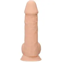 Realrock Real Rock - Silicone Dildo met Ballen - Blanke huidskleur - 21.6 cm