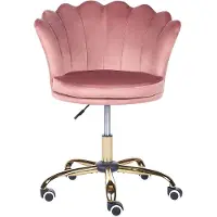 Beliani MONTICELLO - Bureaustoel - Roze - Fluweel