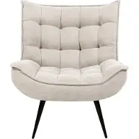 Beliani ALVESTA - Fauteuil-Beige-Polyester