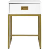 Beliani LARGO - Bijzettafel - Wit - MDF