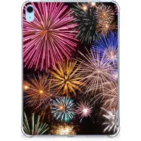 B2Ctelecom iPad (2022) 10.9 | iPad 10.9 (2025) Leuke Siliconen Hoes Vuurwerk