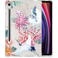 B2Ctelecom Samsung Galaxy Tab S9 Back Case Bird Flowers