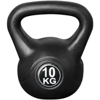 Ivol Kettlebell voor binnen en buiten - Kunststof - Zwart - 10 kg