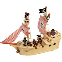 Bigjigs Toys Houten piratenschip - Green Toys