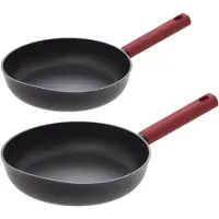 Secret De Gourmet Koekenpannen set 2x stuks Valence - Alle warmtebronnen - dia 27/31 cm - Anti-aanbaklaag - Koekenpannen