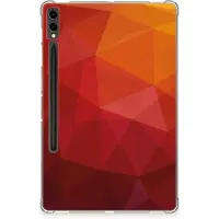 B2Ctelecom Back Cover voor Samsung Galaxy Tab S9 Plus Polygon Red