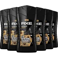Axe Leather & Cookies 3-in-1 Douchegel - 6 x 250 ml - Voordeelverpakking