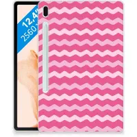B2Ctelecom Samsung Galaxy Tab S7FE Hippe Hoes Waves Pink