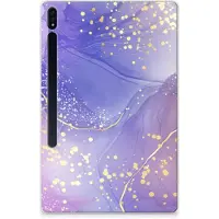 B2Ctelecom Tablethoes voor Samsung Galaxy Tab S7 Plus | S8 Plus Watercolor Paars