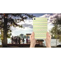 B2Ctelecom Samsung Galaxy Tab A8 2021/2022 Hippe Hoes Waves Yellow