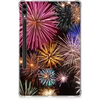 B2Ctelecom Samsung Galaxy Tab S9 Plus Leuke Siliconen Hoes Vuurwerk