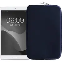 Kwmobile universele tablet hoes - Stevige stijlvolle hoes voor tablets - Neopreen tablet sleeve - geschikt voor 8"-8,4" Tablet - donkerblauw
