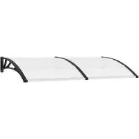 vidaXL Deurluifel 200x75 cm PC zwart en transparant