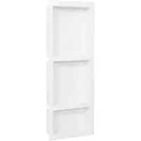 vidaXL Douchenis met 3 vakken 41x99x9 cm hoogglans wit