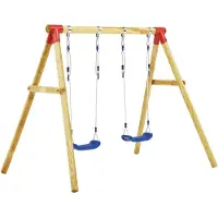 vidaXL Schommelset 230x130x166 cm grenenhout
