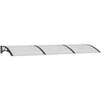 vidaXL Overkapping voor deur, zwart, 300x100 cm, polycarbonaat