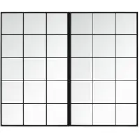 vidaXL Wandspiegels 2 st 100x60 cm metaal zwart