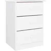 vidaXL Nachtkastje ALTA 41x35x55,5 cm massief grenenhout wit